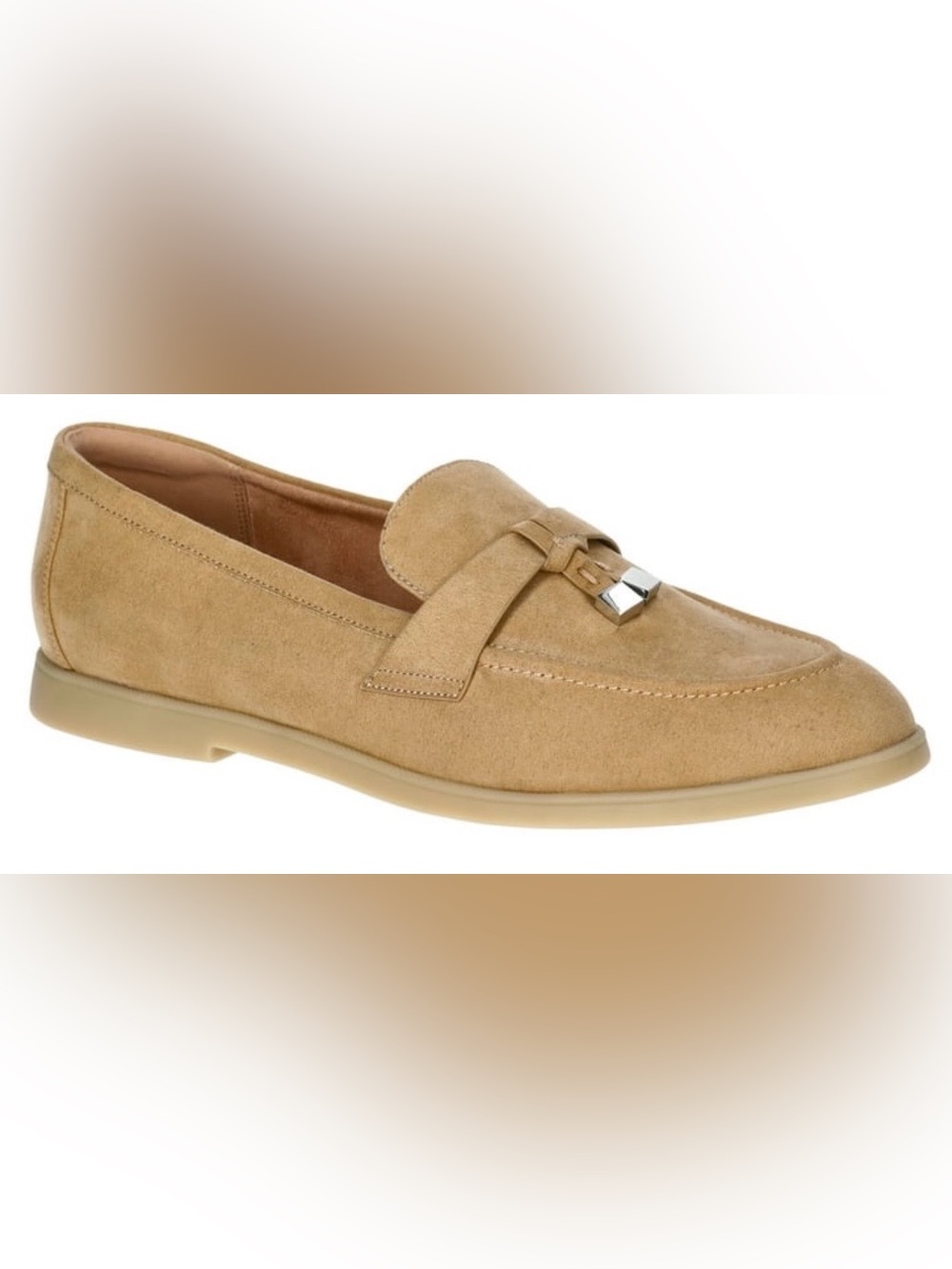 Time and Tru Women's Faux Suede Comfort Loafers